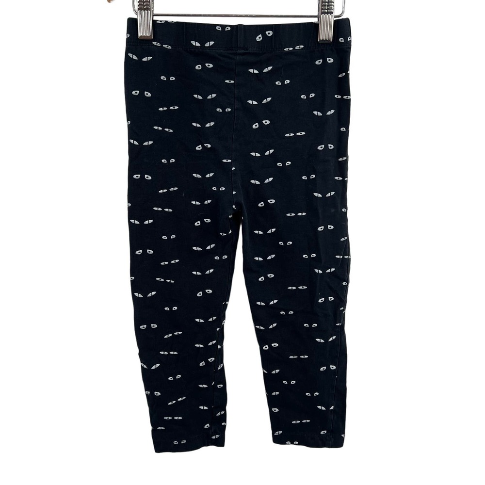 Hallmark Baby Spooky Eyes Black‎ Leggings 100% Cotton 4-5